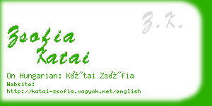 zsofia katai business card